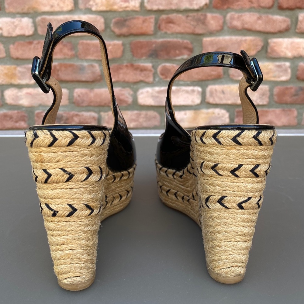 Valentino Patent Leather Espadrille Wedges - S 39 - Picture 6 of 10